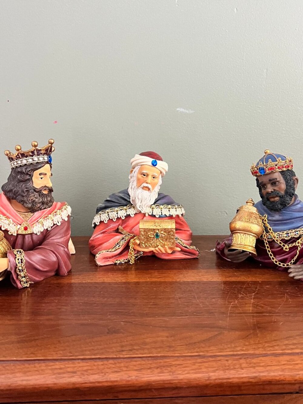 Vintage Home Interiors We Three Kings Nativity Shelf Sitters Christmas Decor * R